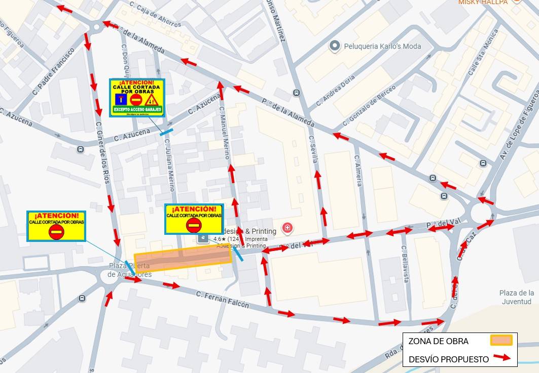Alcalá de Henares: cortes de tráfico en el Paseo del Val por obras del 29 de septiembre al 2 de octubre - imagen 1