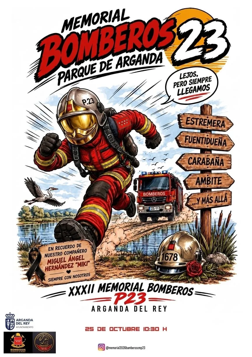 Bomberos de la Comunidad de Madrid abren inscripciones para su carrera popular en Arganda del Rey