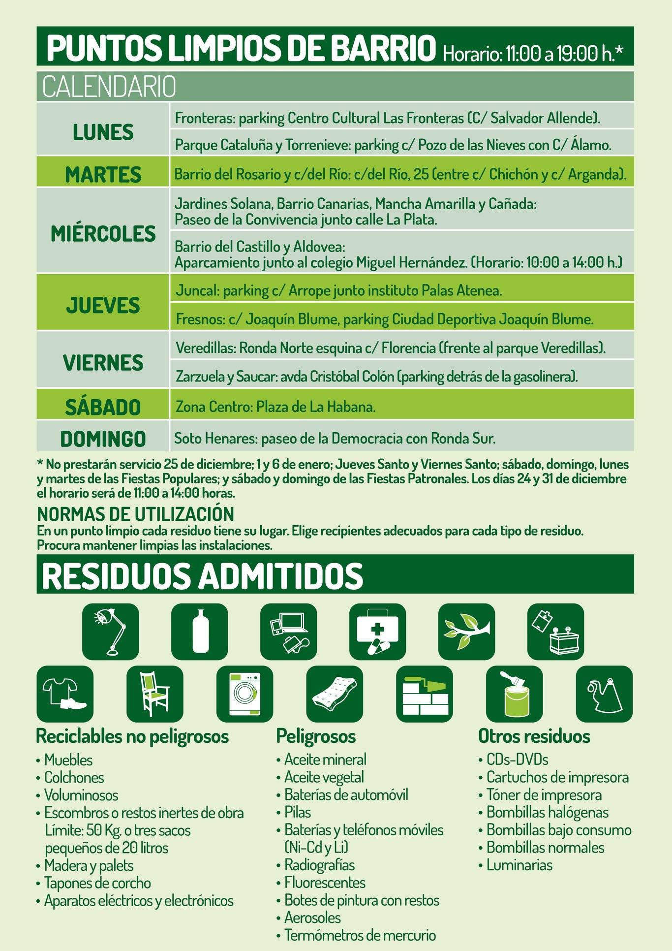 Torrejón de Ardoz mantiene 11 Puntos Limpios de Barrio para el reciclaje vecinal