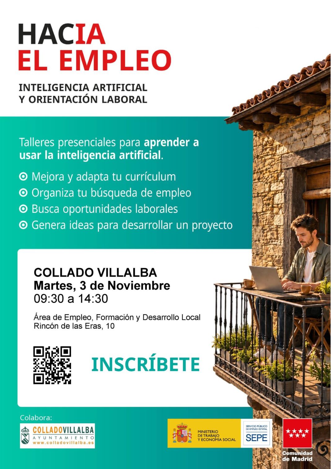 Collado Villalba acoge un taller práctico sobre el uso de la IA en la búsqueda de empleo - imagen 1
