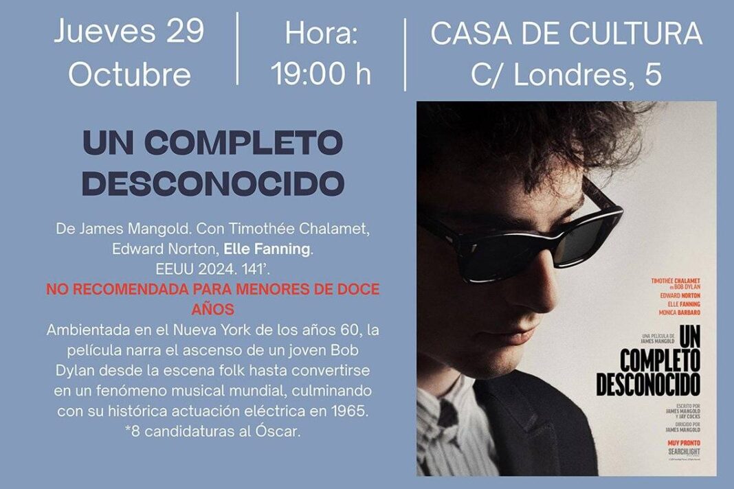 Torrejón de Ardoz proyecta 'Un completo desconocido', sobre los inicios de Bob Dylan - imagen 1