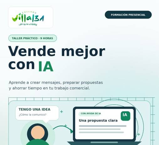 Collado Villalba: taller gratuito 'Vende mejor con IA' en octubre - imagen 1