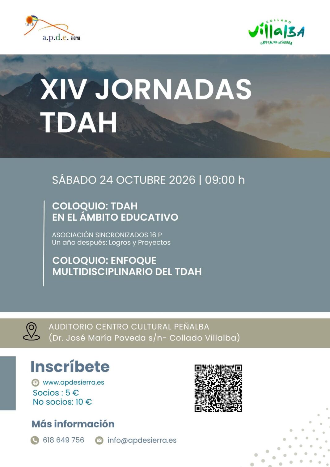 Collado Villalba: abiertas las inscripciones para las XIV Jornadas Multidisciplinares sobre TDAH - imagen 1