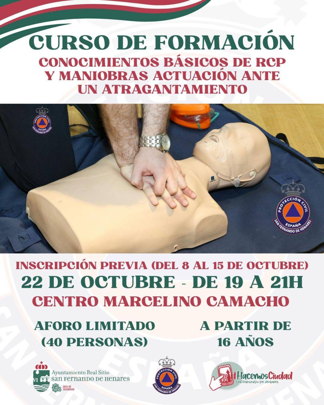 San Fernando de Henares: nuevo taller gratuito de RCP y Heimlich el 22 de octubre - imagen 1