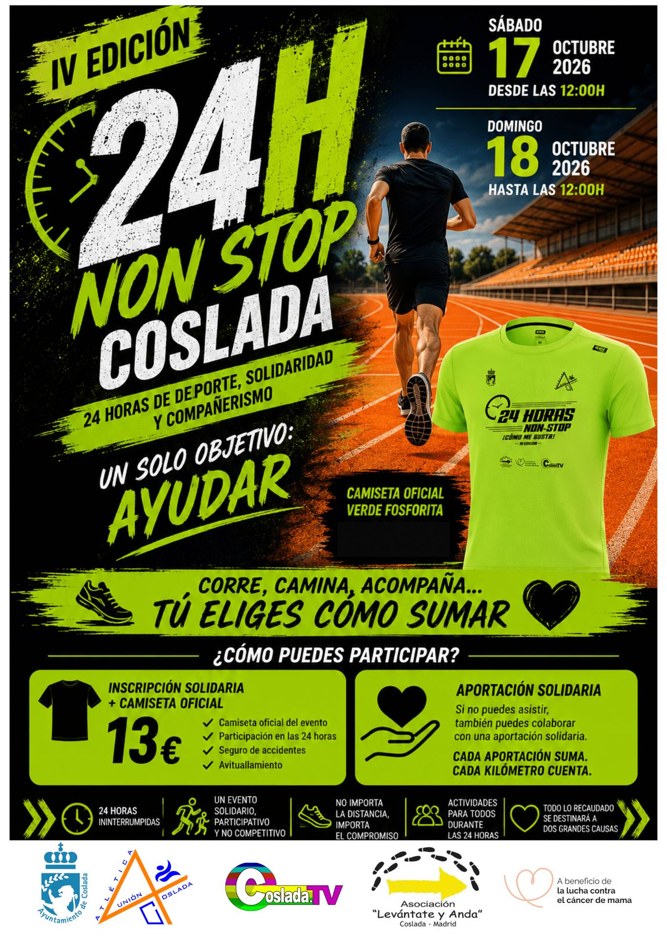Coslada acoge la IV Carrera 24 horas non Stop con fines solidarios