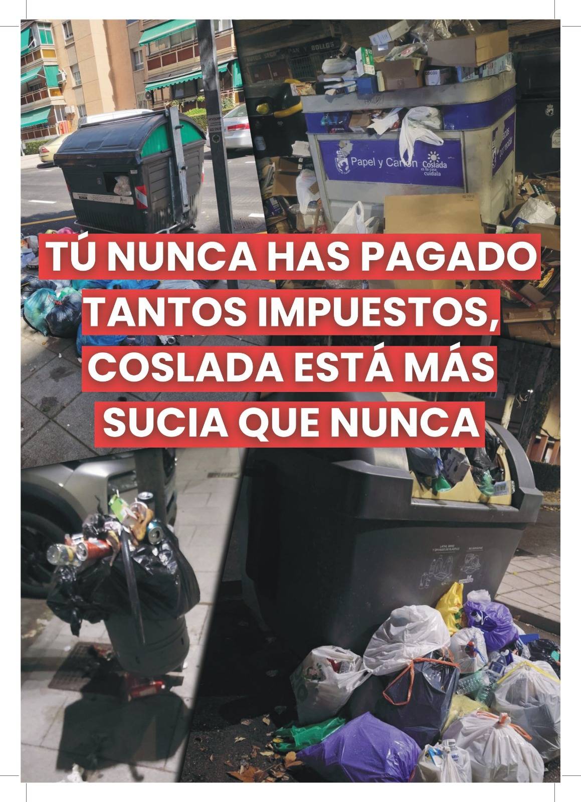 El PP de Coslada impulsa firmas para exigir una limpieza y mantenimiento dignos