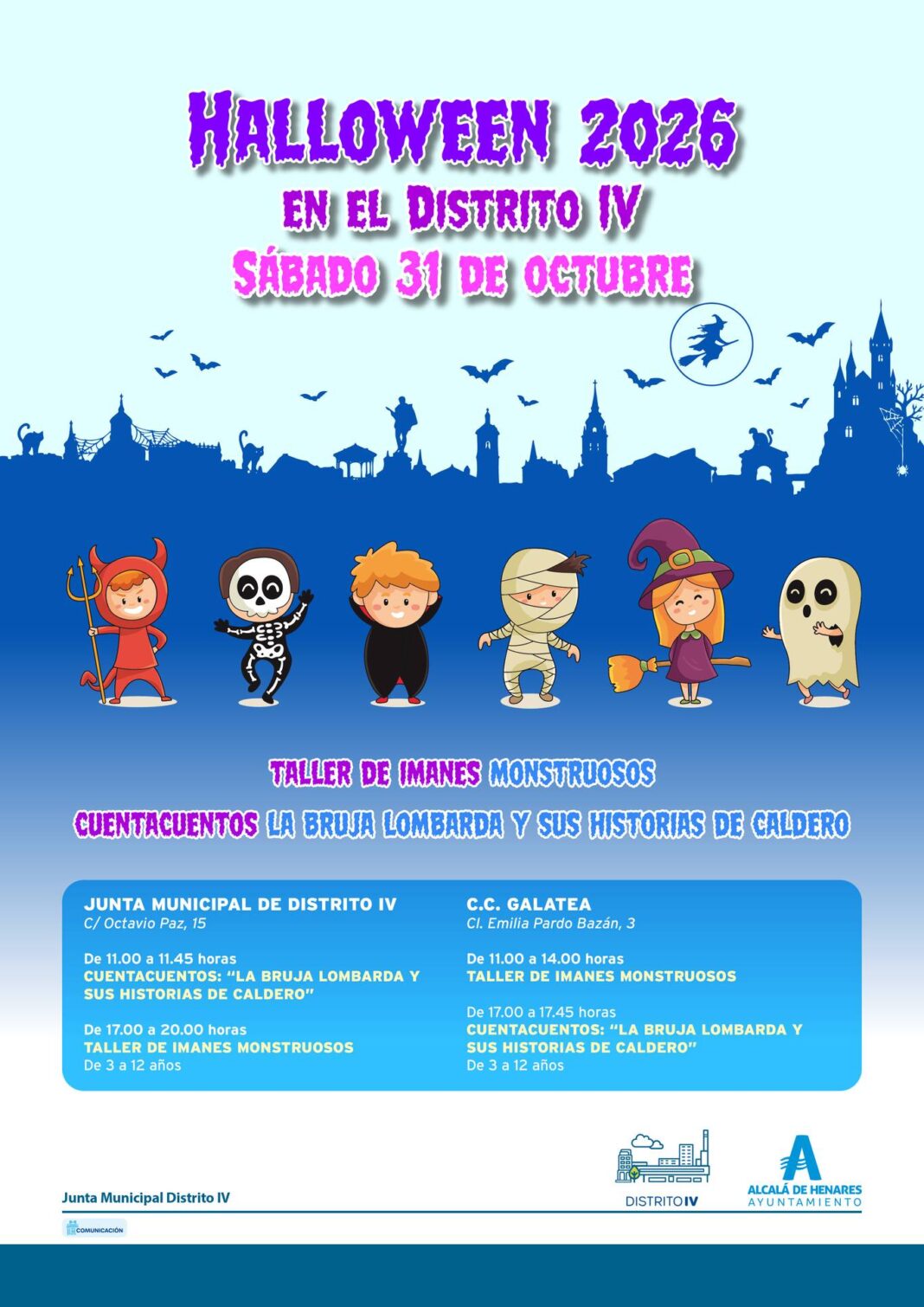 Alcalá de Henares: Halloween con cuentacuentos y talleres infantiles en el Distrito IV - imagen 1