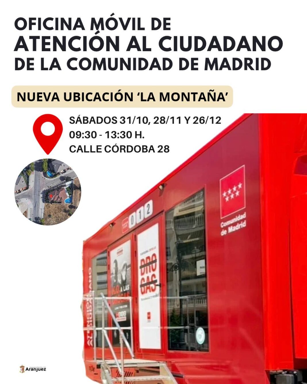 Aranjuez: la Oficina Móvil de Atención al Ciudadano llega al barrio de La Montaña - imagen 1