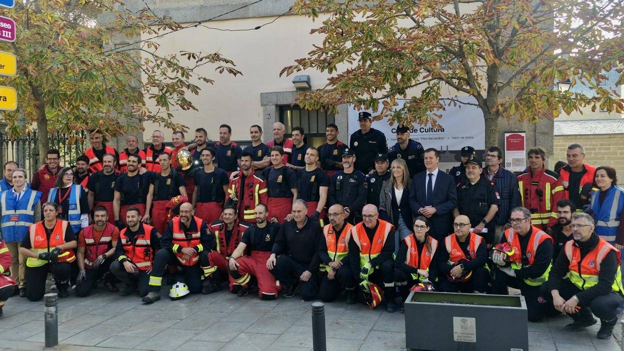 San Lorenzo de El Escorial: simulacro de incendio en el Real Coliseo Carlos III para ensayar el rescate de bienes culturales
