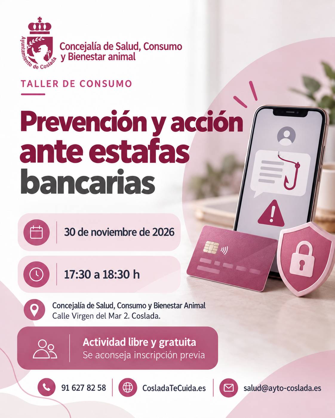 Coslada organiza tres talleres gratuitos sobre derechos del consumidor